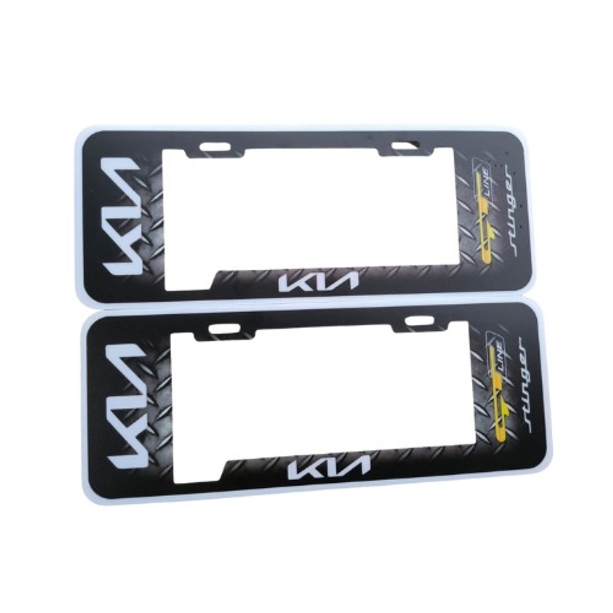 GENERICO - PORTAPLACA EUROPEA KIA NEGRO