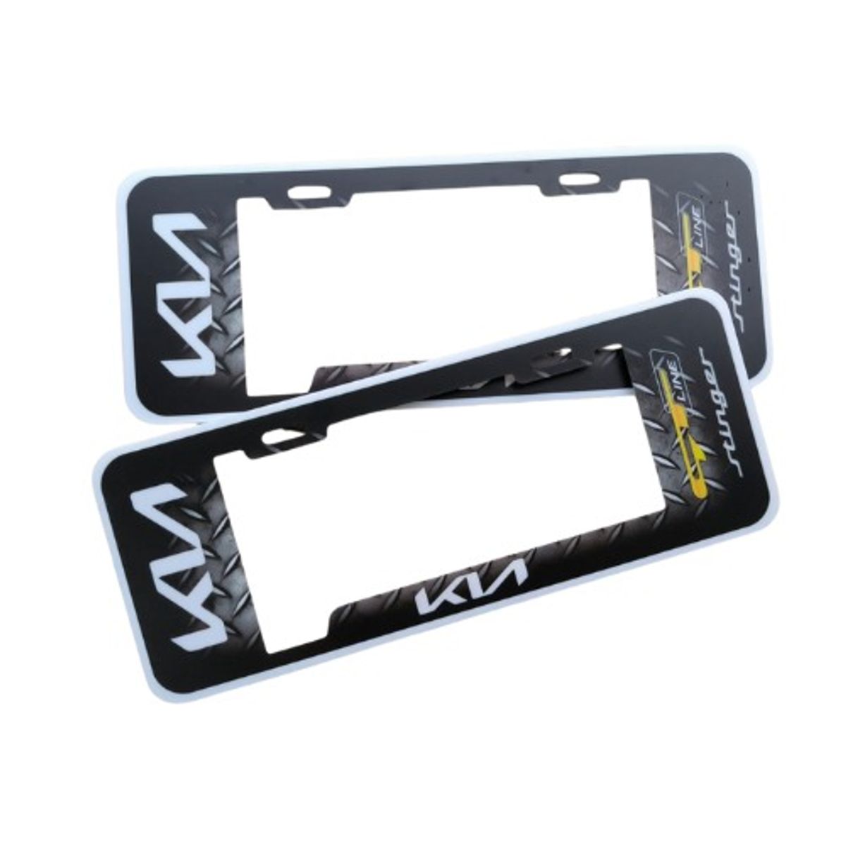 GENERICO - PORTAPLACA EUROPEA KIA NEGRO