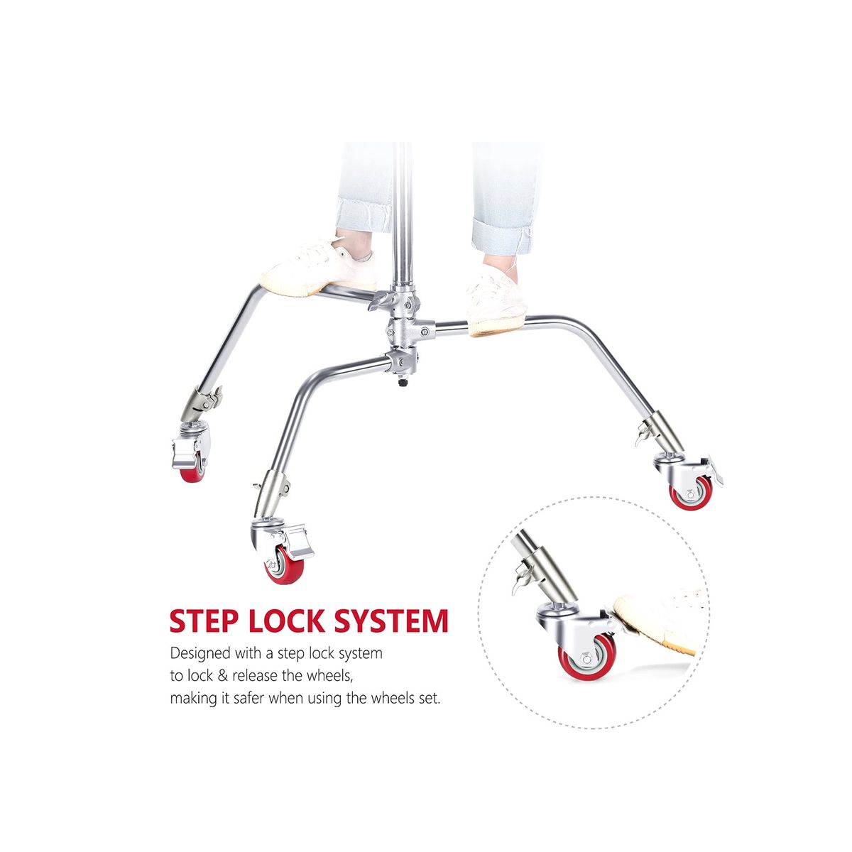 NEEWER - Pack de 3 ruedas Neewer para C-Stand