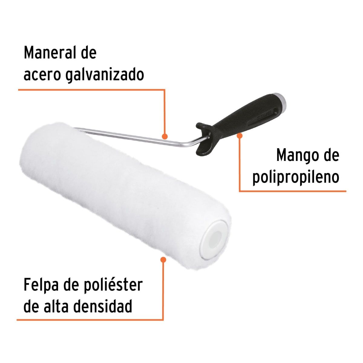 TRUPER - Rodillo para pintar 9 x 38 superficies lisas Truper