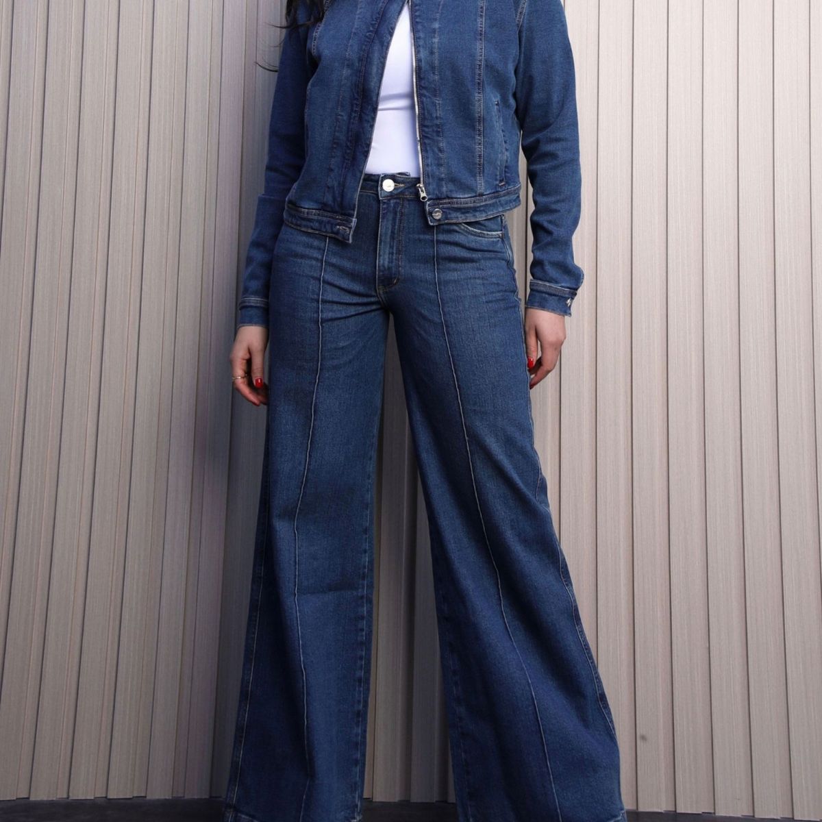 JHAN HIDS - Wide Leg Pant Denim Lindsey