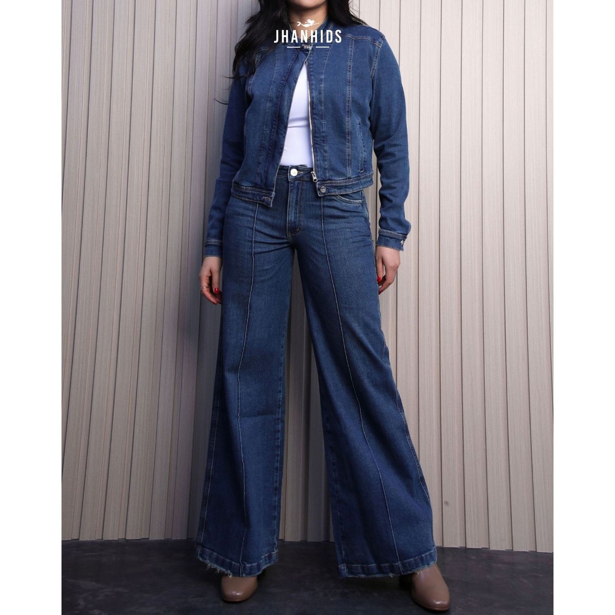 JHAN HIDS - Wide Leg Pant Denim Lindsey