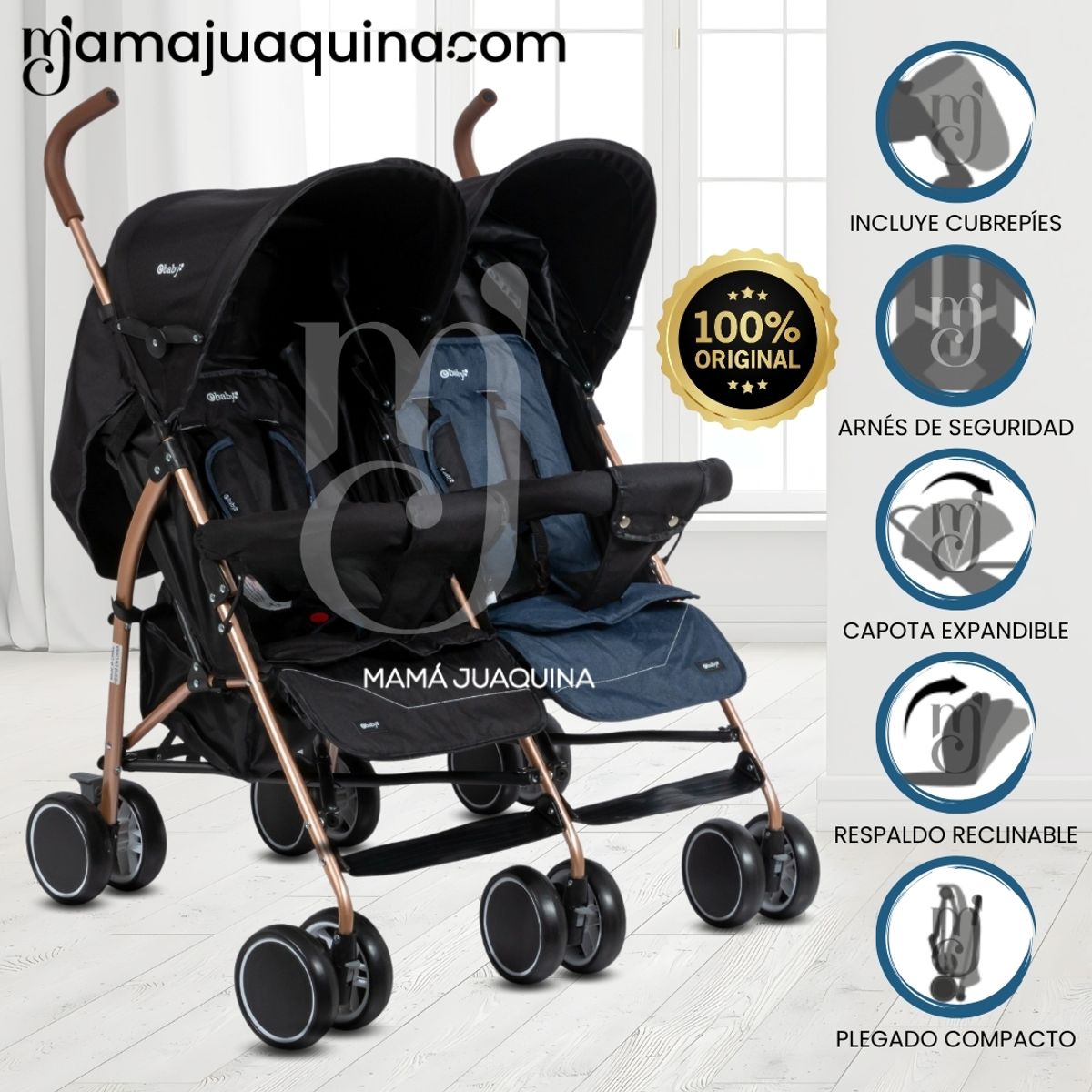 EBABY - Coche Bastón Mellicero «SAME» Edición Limitada Blue