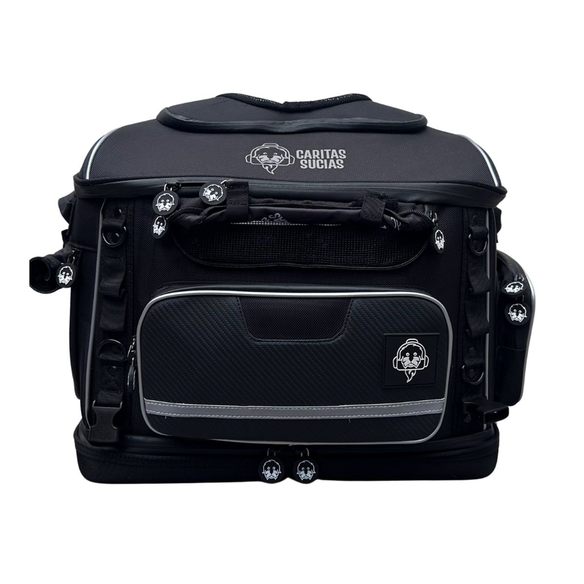 CARITAS SUCIAS - Tailpet Travel Transportador De Mascotas Para Moto Negro