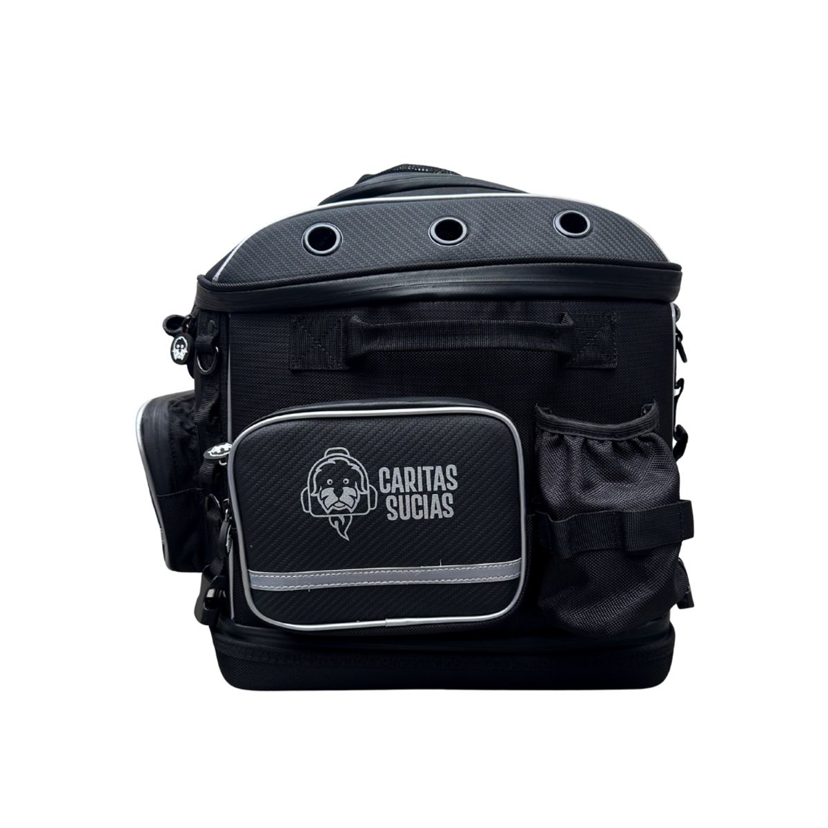 CARITAS SUCIAS - Tailpet Travel Transportador De Mascotas Para Moto Negro