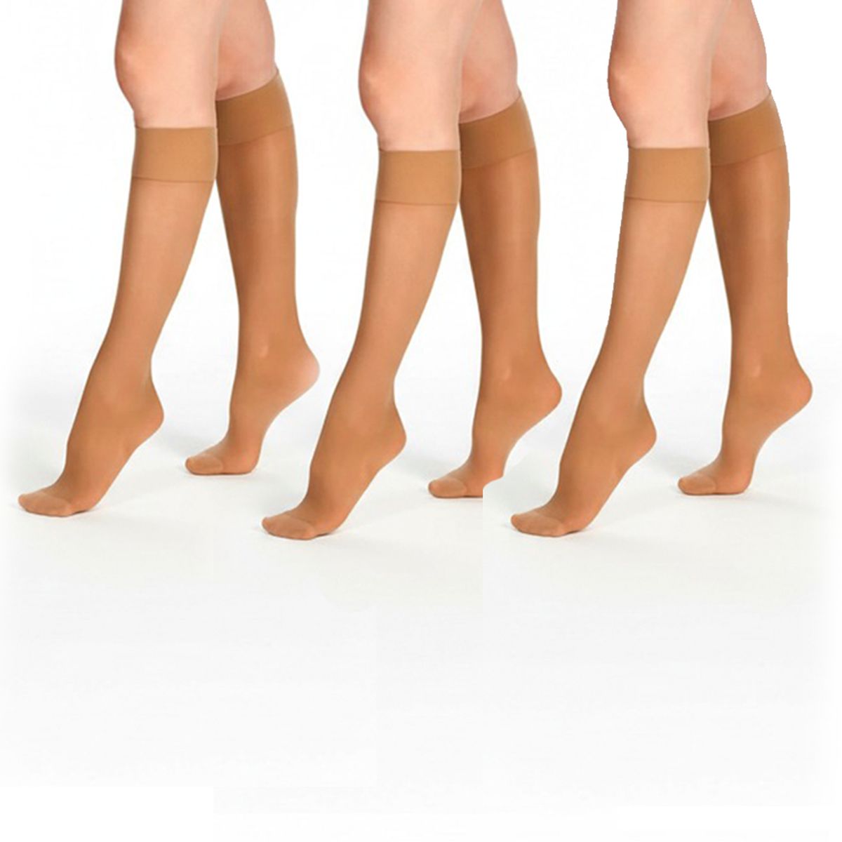 CAFFARENA - Pack X3 Media Pantalon Vitale 70 con puntera 1037