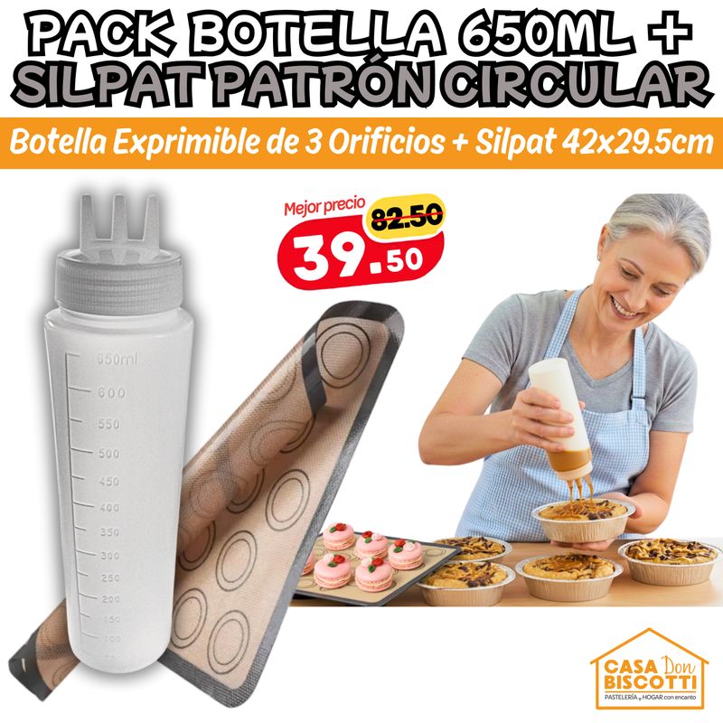 Kit Pro Repostería Silpack para Macarons Mediano Pomo Cremas