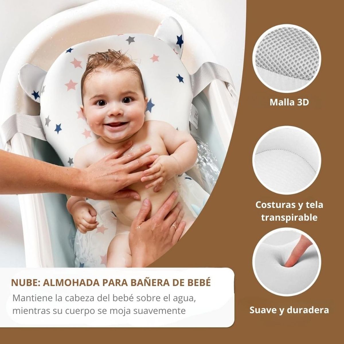 LA SONAJA - ALMOHADA PARA BAÑERA LA SONAJA BEBÉ