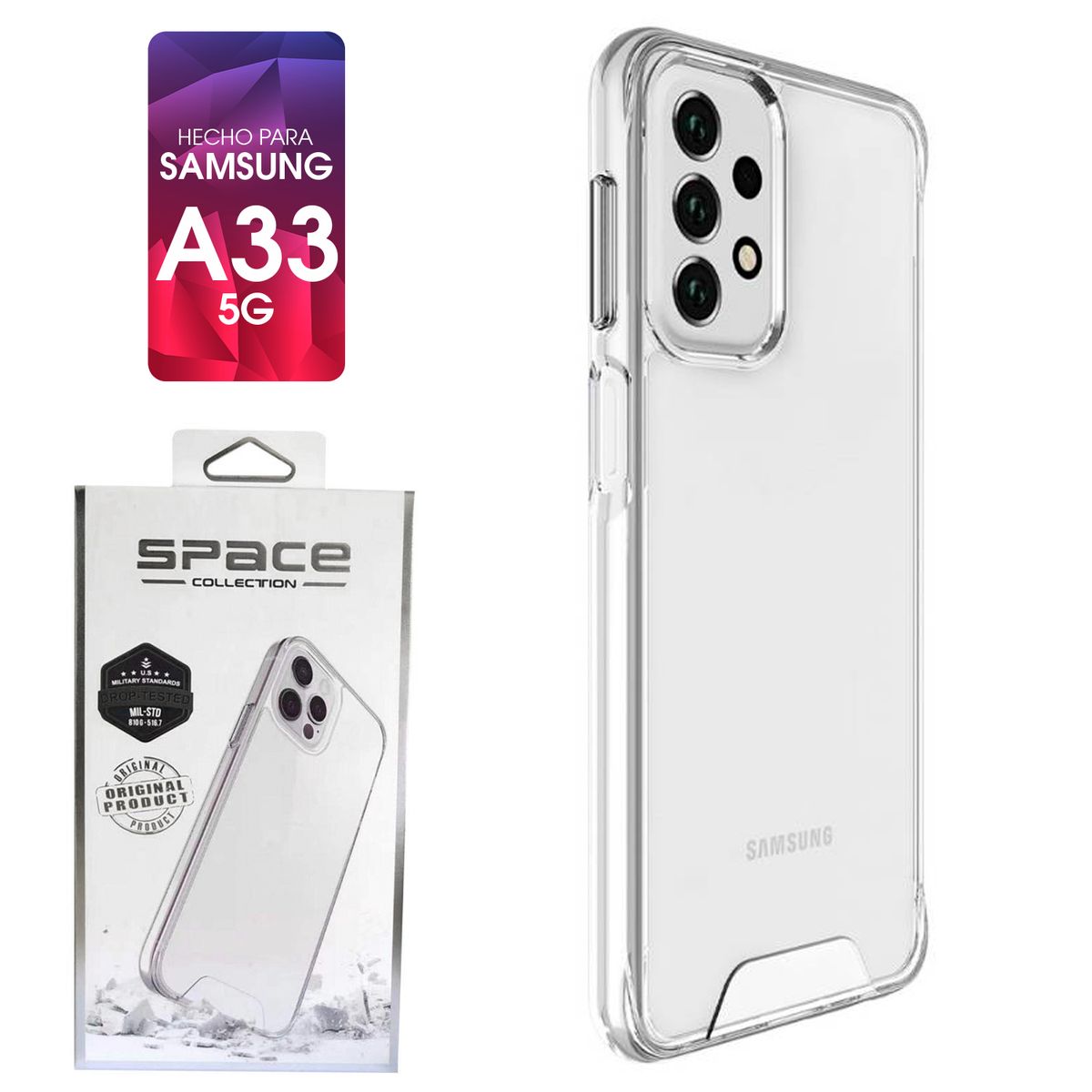 SPACE - Case Space Para Samsung A33 Transparente