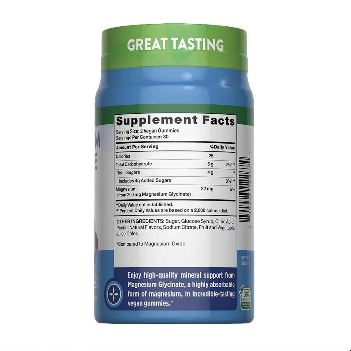 GENERICO - Magnesio Glicinato 200 mg 60 gomitas Nature's Truth