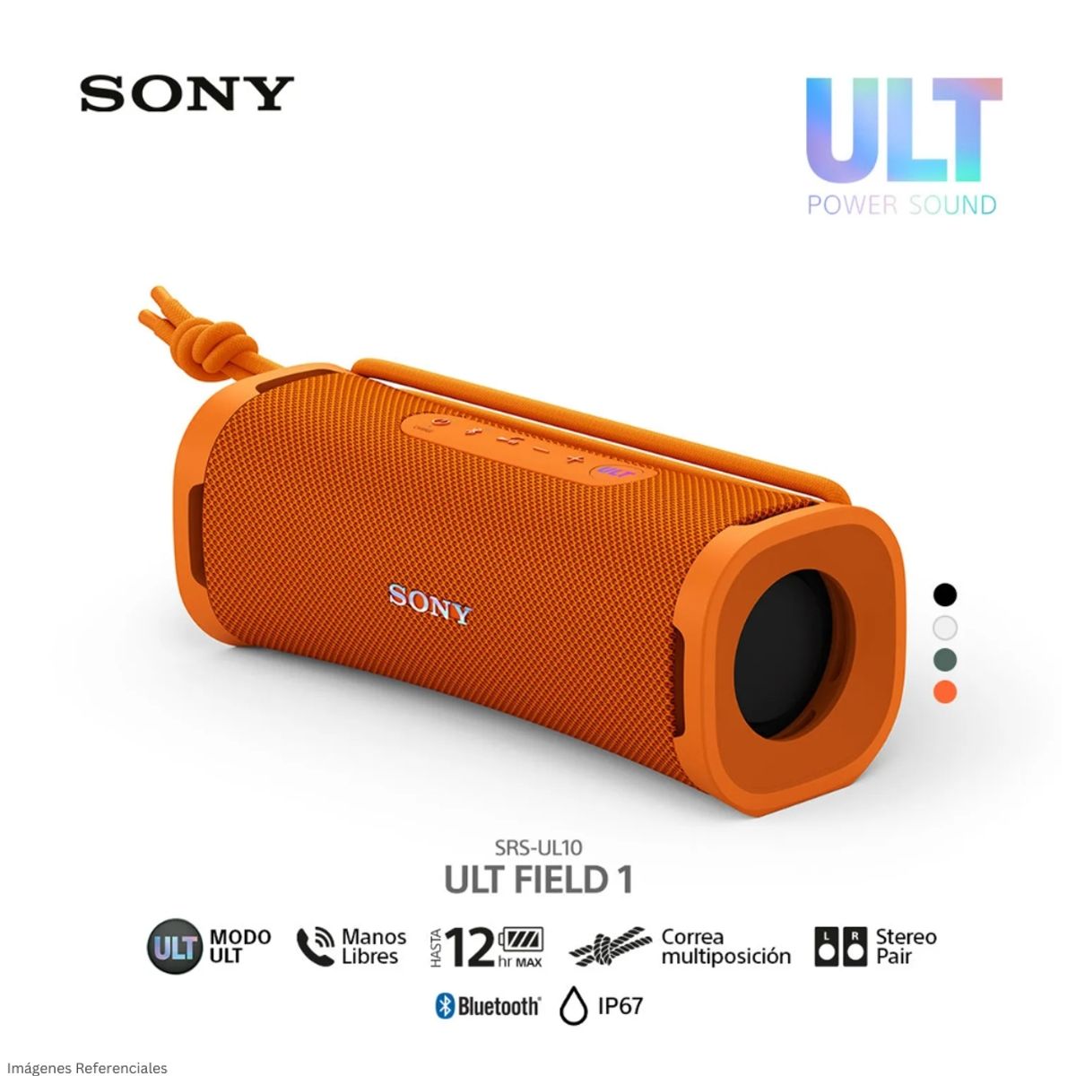SONY - Parlante Bluetooth Sony  SRS-ULT10 Portátil ULT FIELD 1 - Naranja