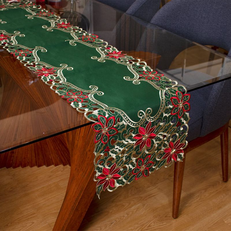 PANORAMA HOGAR - Camino Rectangular De Poliester Verde 11430Cm