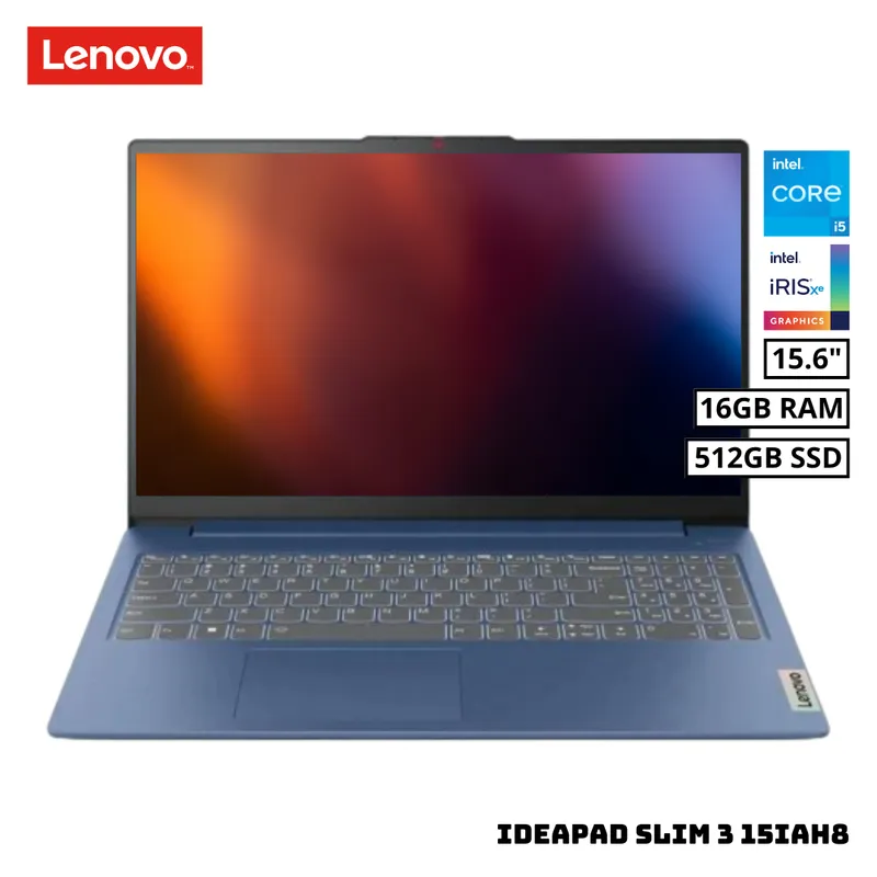 LENOVO - LAPTOP LENOVO IDEAPAD SLIM 3 15IAH8 15.6 FHD INTEL CORE i5-12450H 16GB RAM 512GB SSD