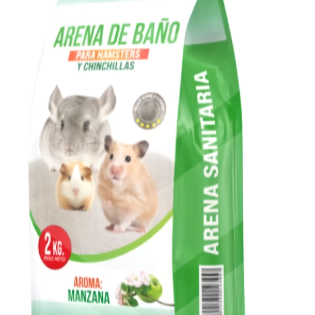 GENERICO - Arena de Bañera Sanitaria para Hamster x 2kg - Manzana