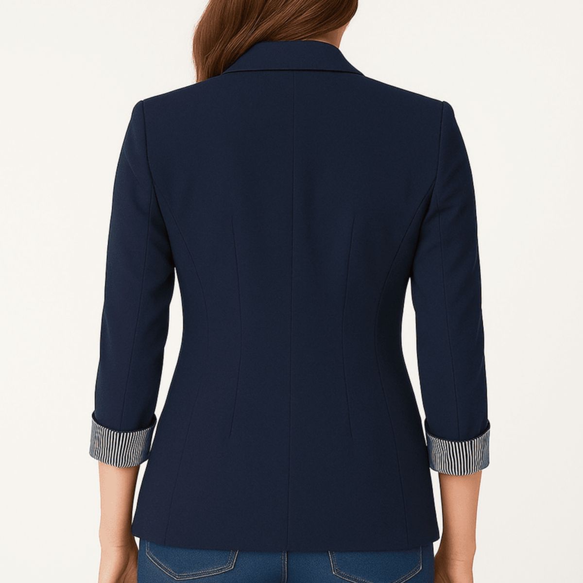 GENERICO - Blazer azul clasico saco mujer