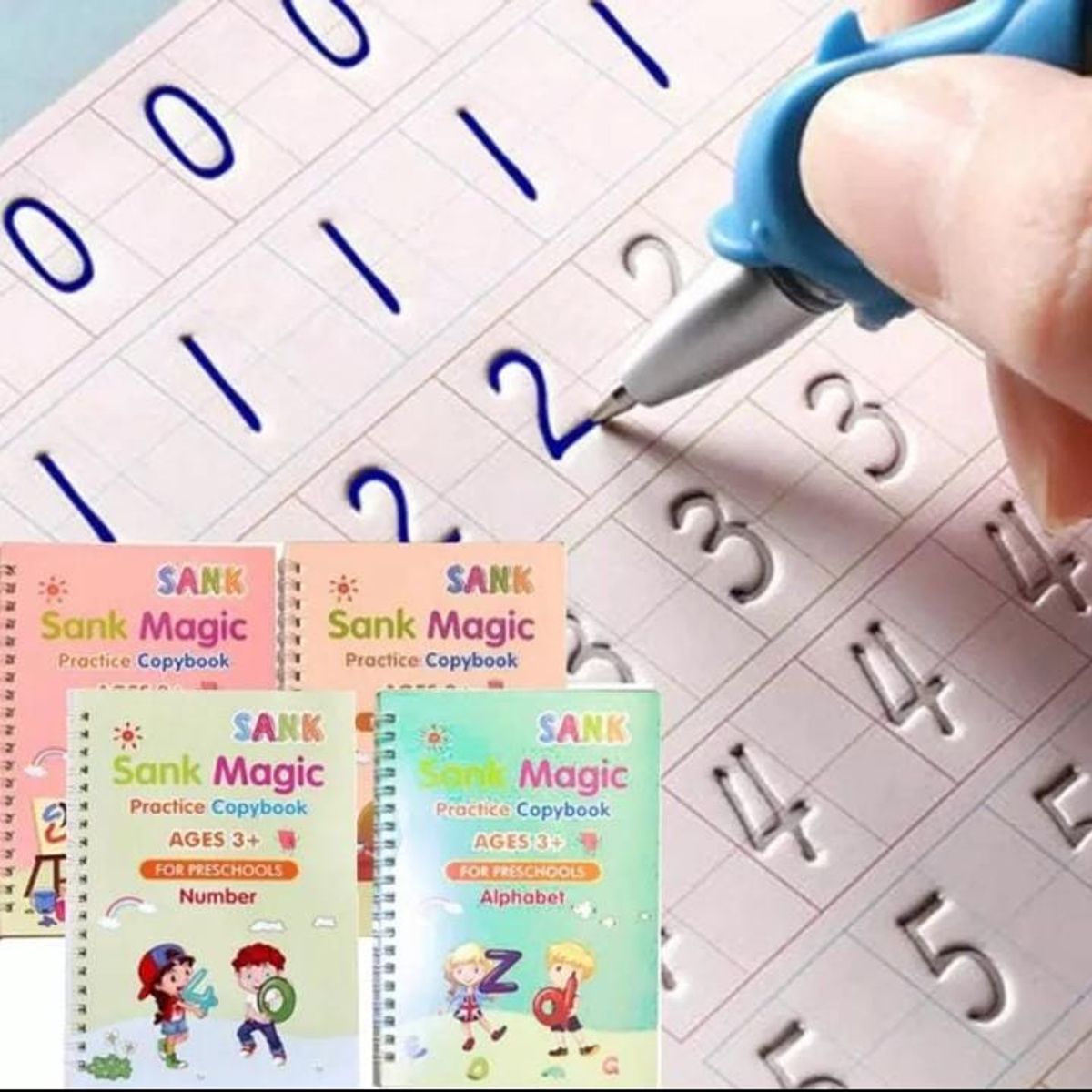 OEM - Pack 4 Libros Mágicos Montessori Reutilizables Para Niños