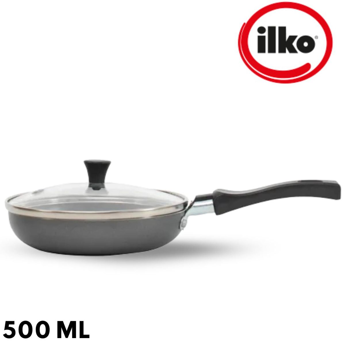 ILKO - Sartén 14 cm Aluminio  con Tapa Every Day Cool Gray- ILKO