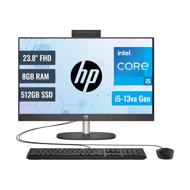 HP - All In One HP ProOne 240 G10  Intel Core i5 8GB RAM 512GB SSD 238 FHD FreeDOS