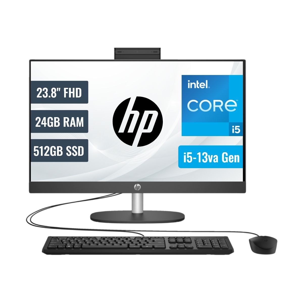 HP - All In One HP ProOne 240 G10 Intel Core i5 24GB RAM 512GB SSD 238 FHD FreeDOS