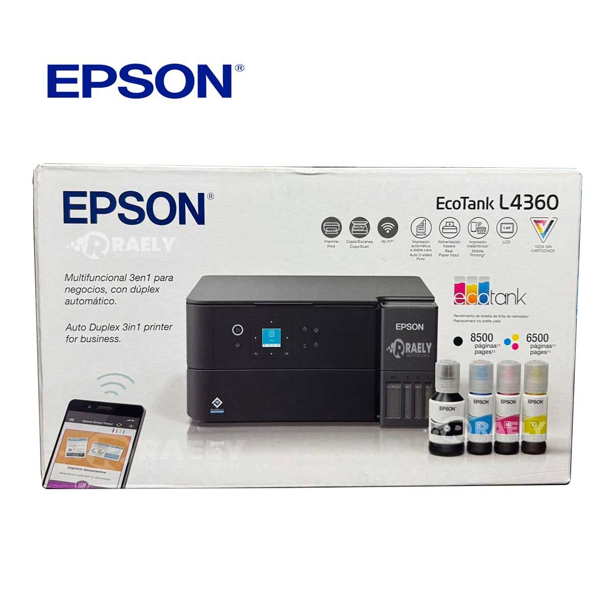 EPSON - IMPRESORA EPSON L4360 NUEVO MODELO 3 en 1 MULTIFUNCIONAL DUPLEX WIFI
