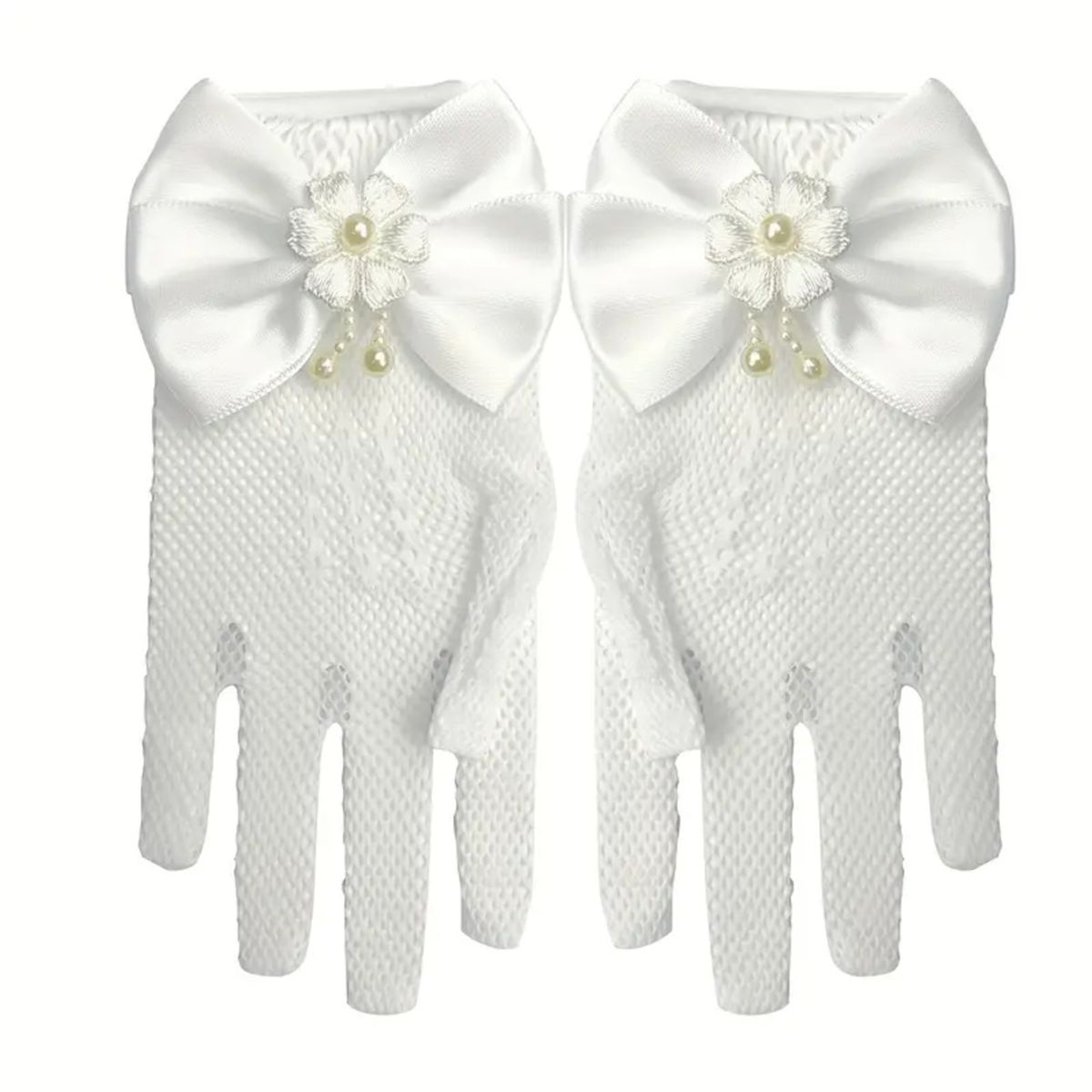 GENERICO - GUANTES BLANCO DE PRIMERA COMUNION  Y BAUTIZO DE BEBE