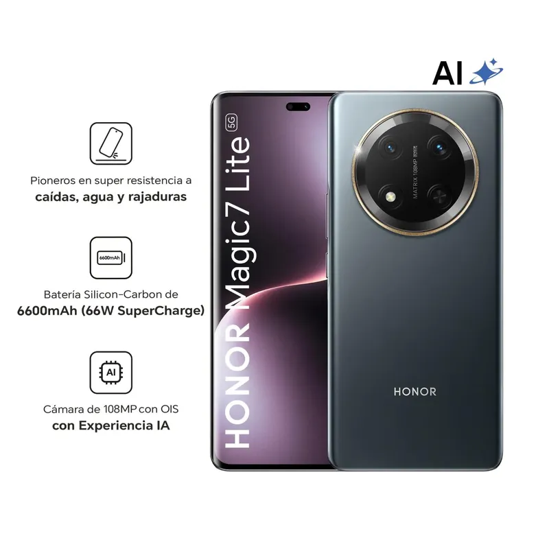 HONOR - Honor MAGIC 7 LITE 8GB 256GB Color Negro