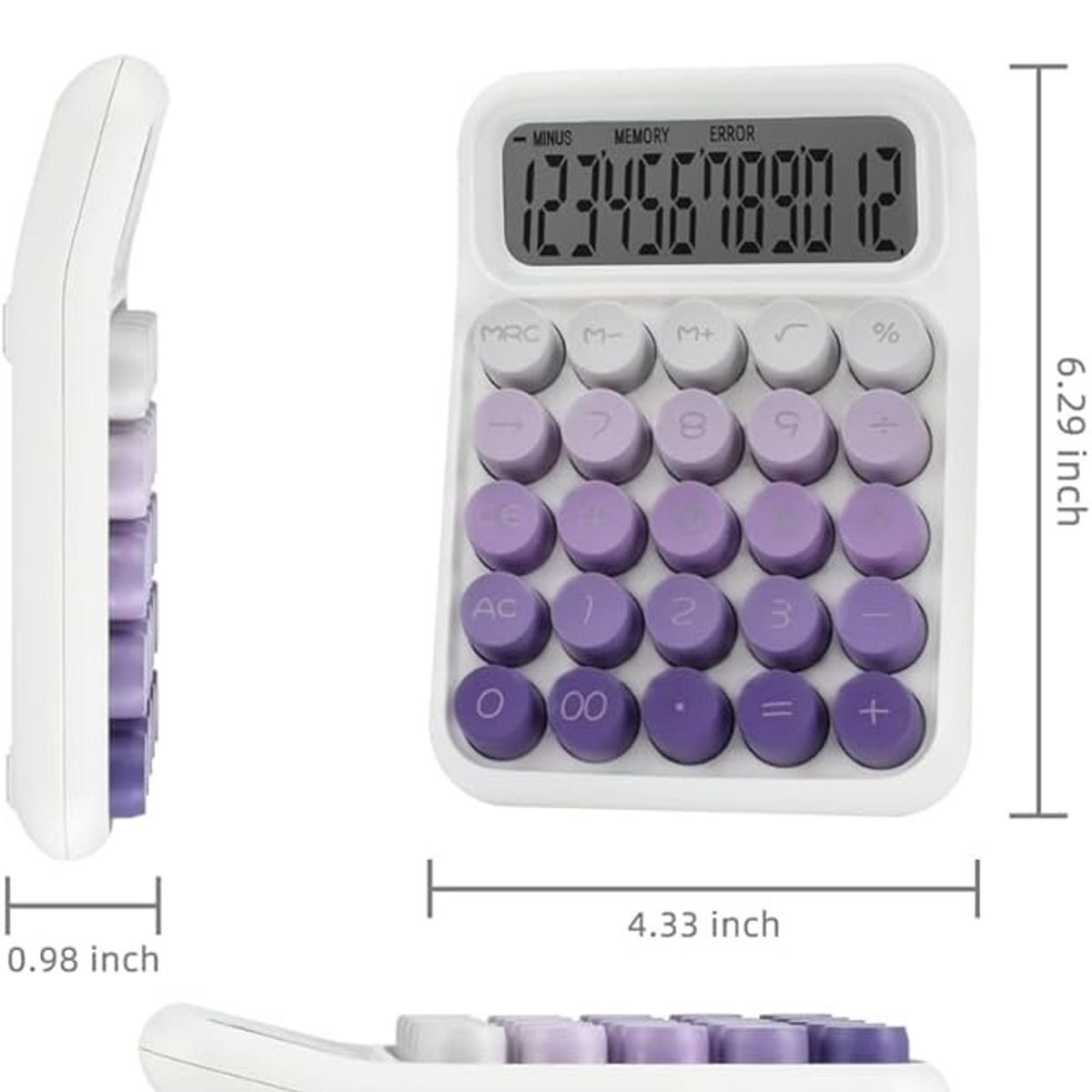 GENERICO - Calculadora Escritorio 12 Dígitos Purple