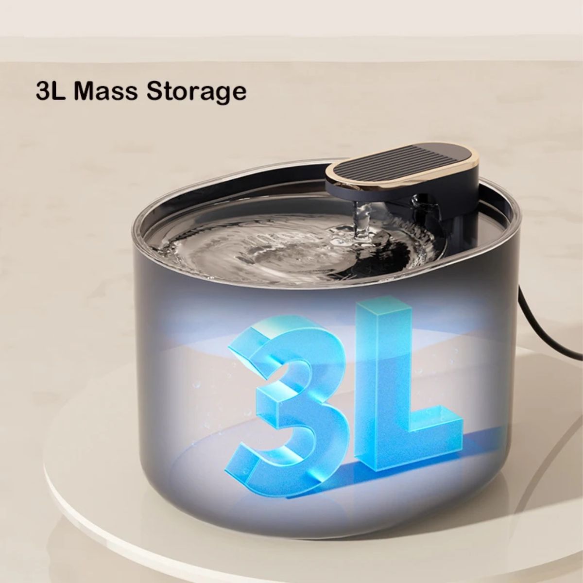 GENERICO - FUENTE DE AGUA PILETA PARA GATO MASCOTA AUTOMATICA NEGRA