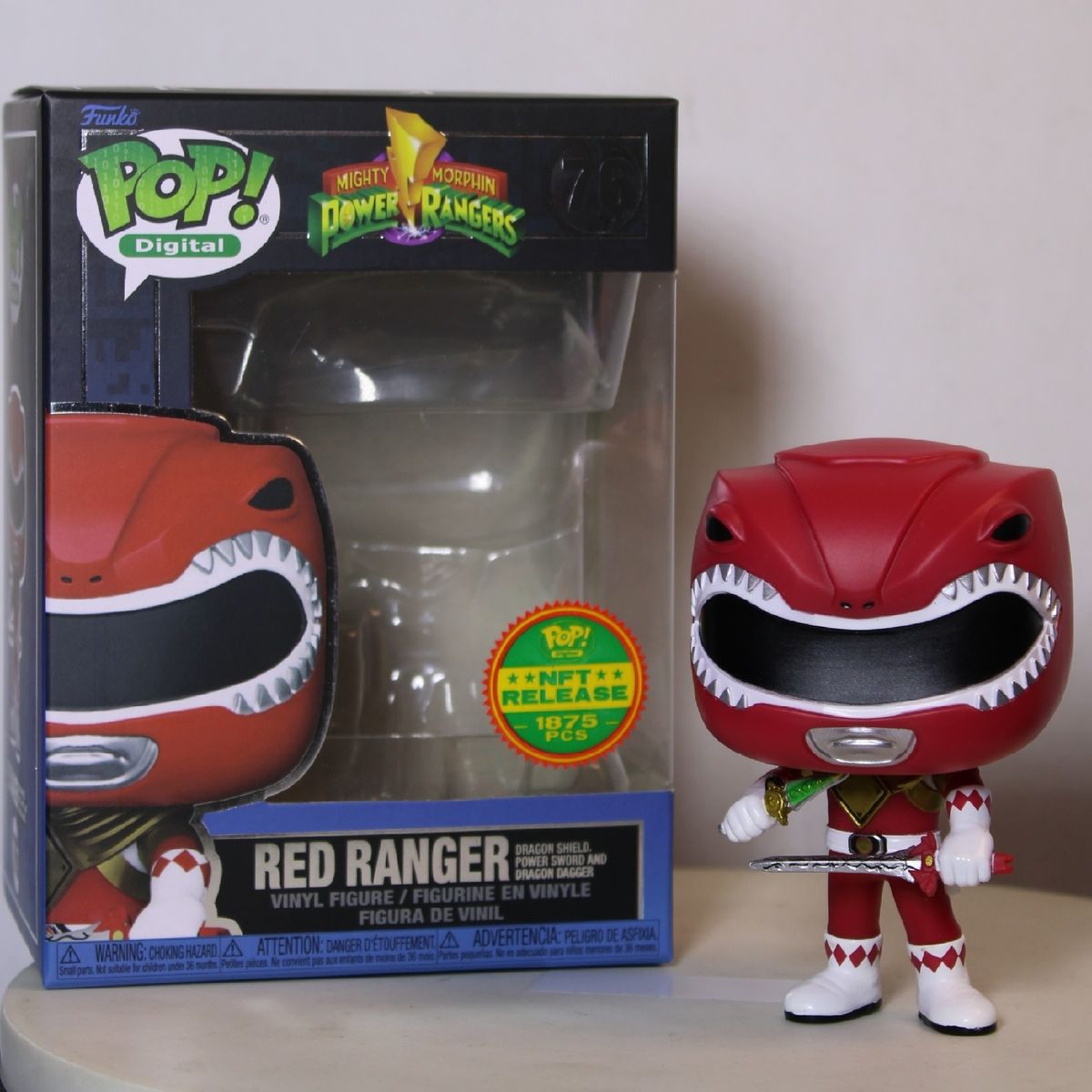 FUNKO - POWER RANGER ROJO RED #76 NFT RELEASE LIMITADO 1875 PZAS