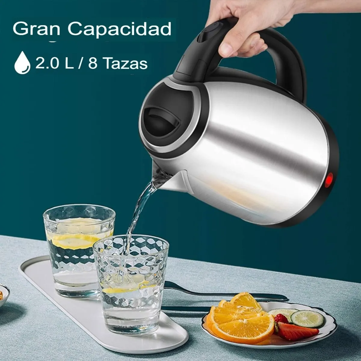 GENERICO - HERVIDOR JARRA ELÉCTRICA DE AGUA CAPACIDAD 2000 ML 1500WATTS