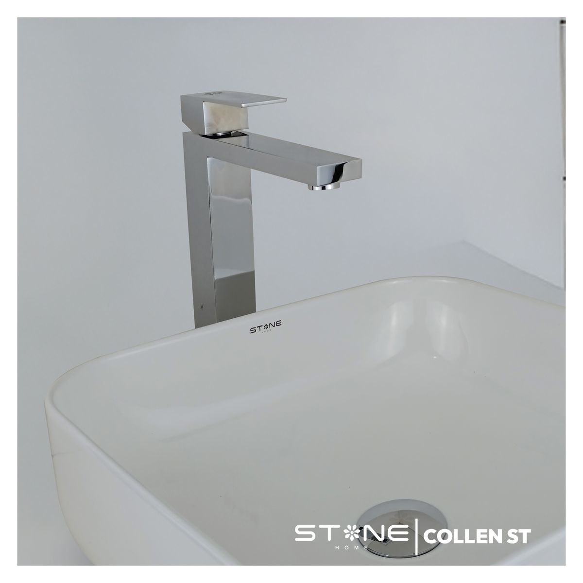 STONE - MEZCLADORA MONOCOMANDO P/BOWL  AL MUEBLE COLLEN ST-01 CROMADO STONE