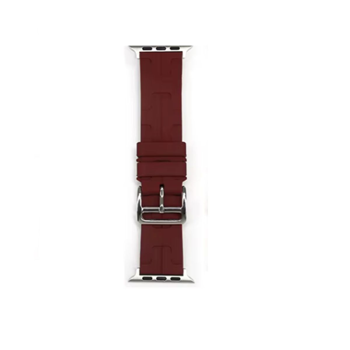 GENERICO - Correa Silicón con Hebilla para Apple Watch 49mm - Vinotinto