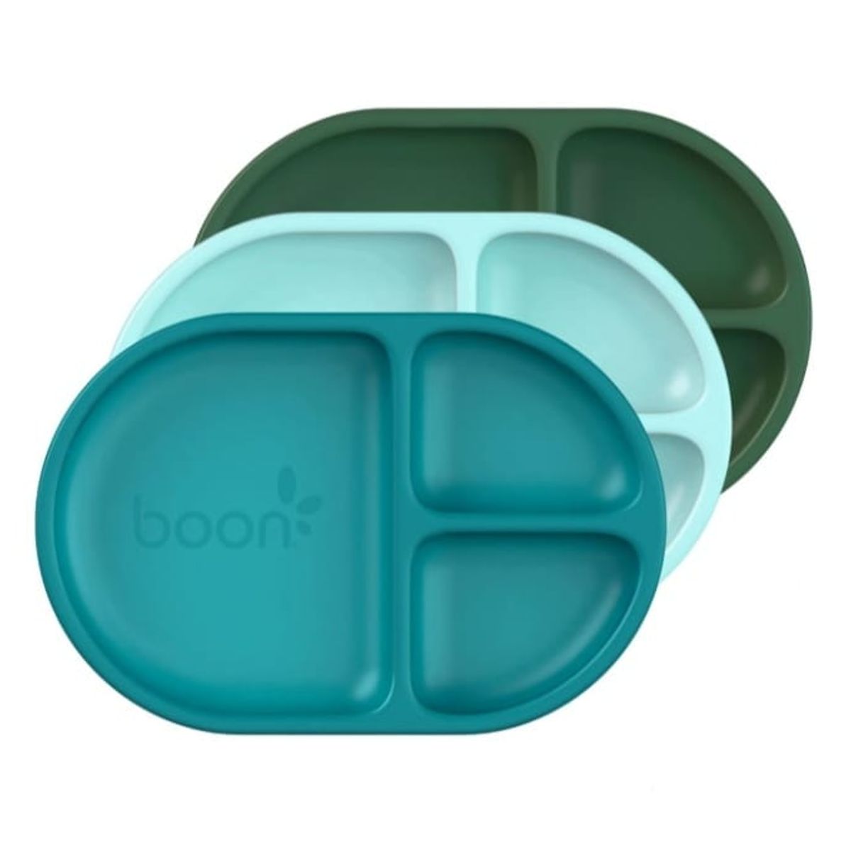 BOON - SET DE PLATOS DE SILICONA  AZUL MULTICOLOR