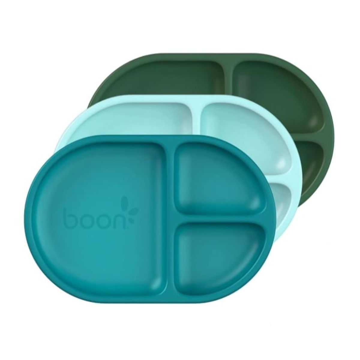 BOON - SET DE PLATOS DE SILICONA  AZUL MULTICOLOR