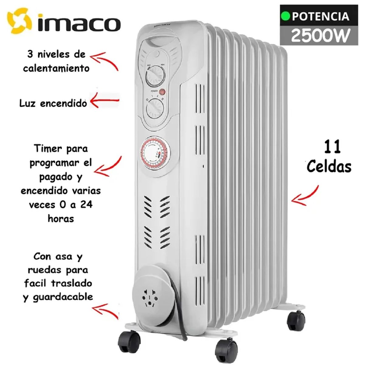 Imaco - Termoradiador 11 Celdas Imaco OFR11AO