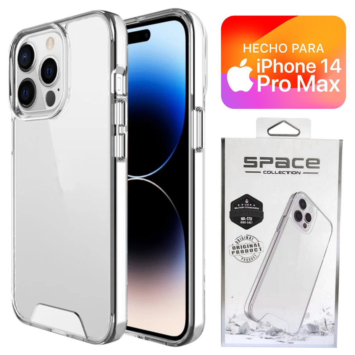 SPACE - Case Space Para Iphone 14 Pro Max  Transparente