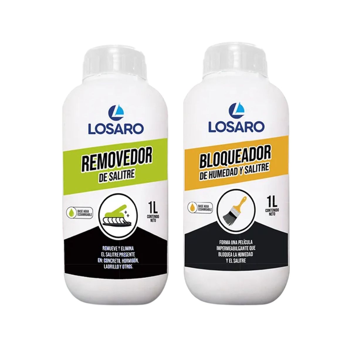 LOSARO - Bloqueador y Removedor de Salitre y Humedad kit antisalitre Losaro