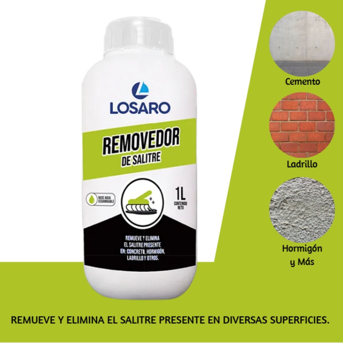 LOSARO - Bloqueador y Removedor de Salitre y Humedad kit antisalitre Losaro