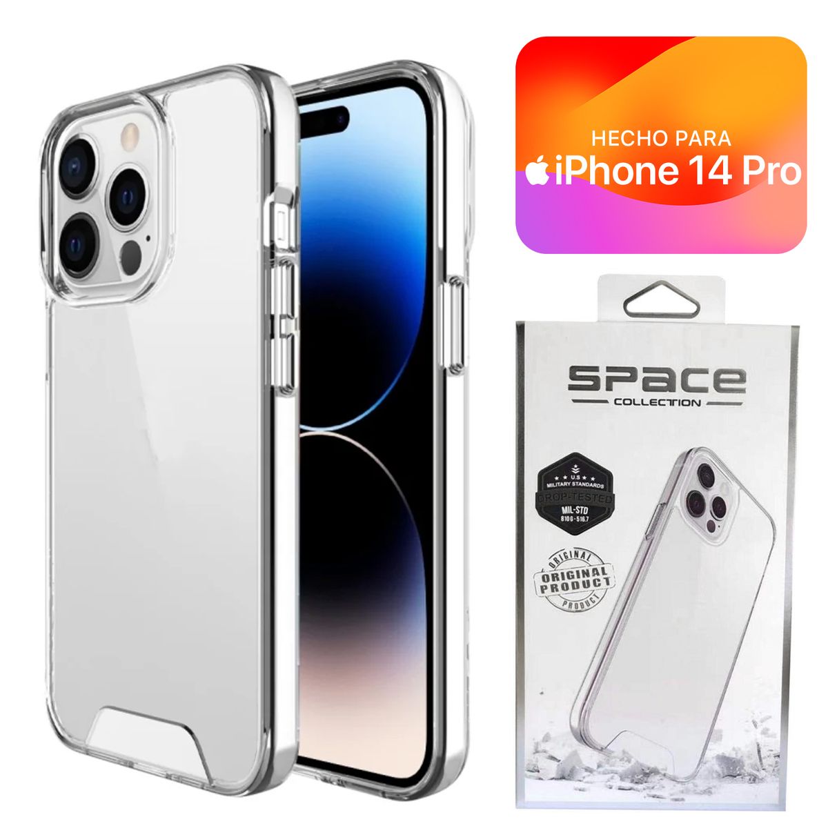 SPACE - Case Space Para Iphone 14 Pro  Transparente