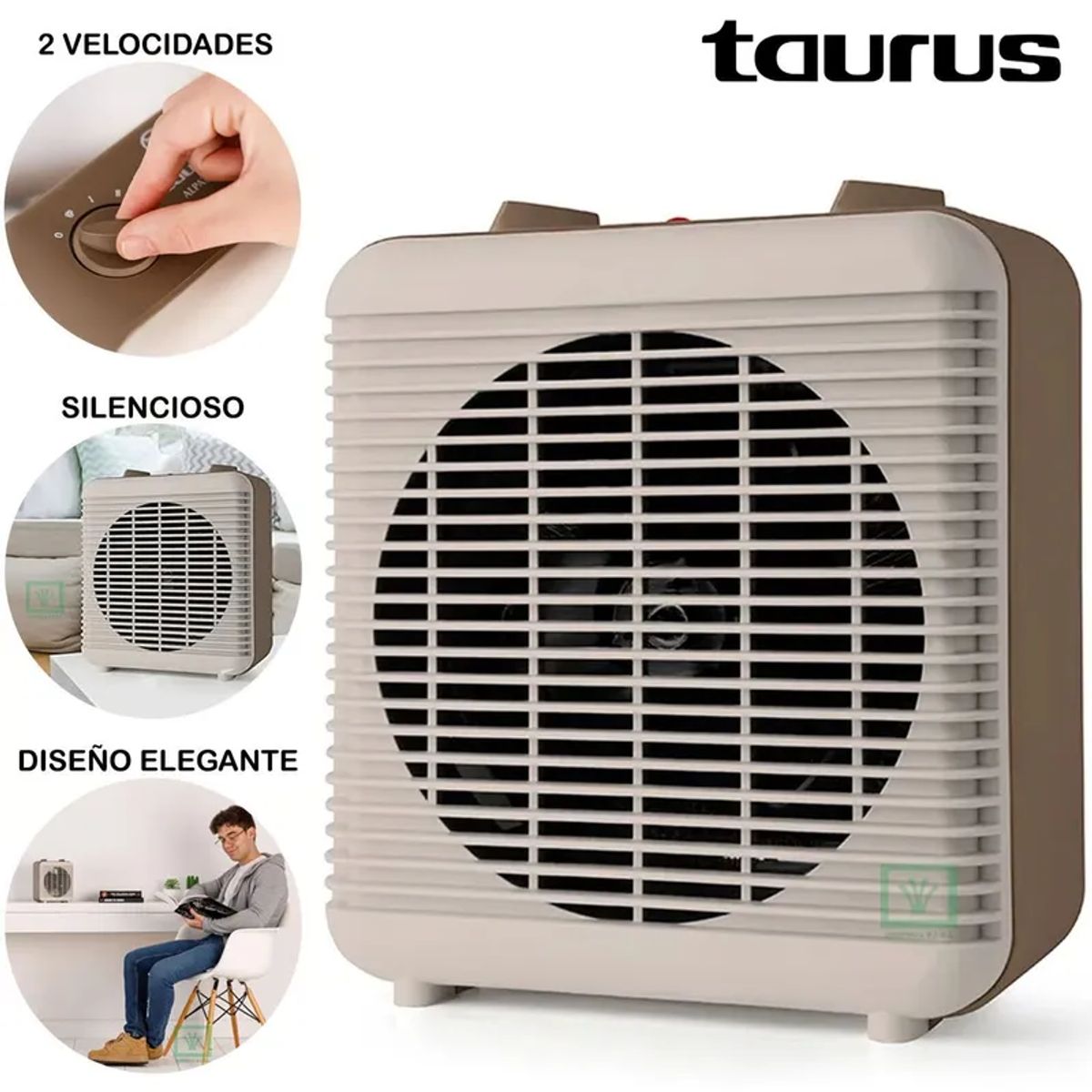TAURUS - Calefactor Taurus S2000 2 Velocidades 2000 W