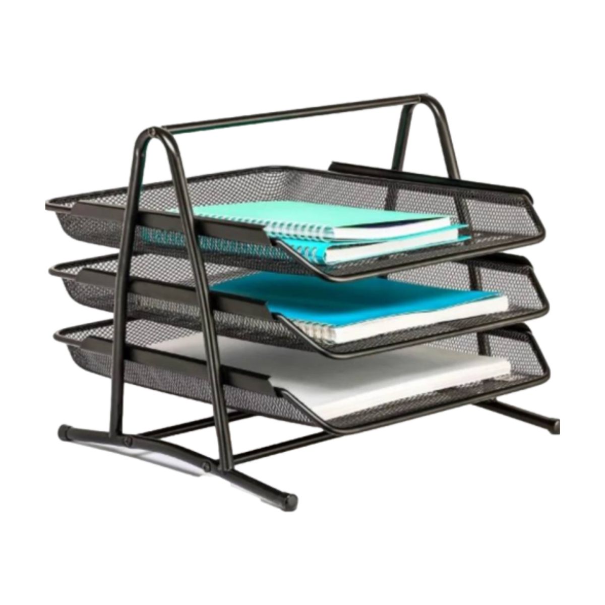 GENERICO - Bandeja Organizador de Metal 3 Pisos Niveles para Oficina