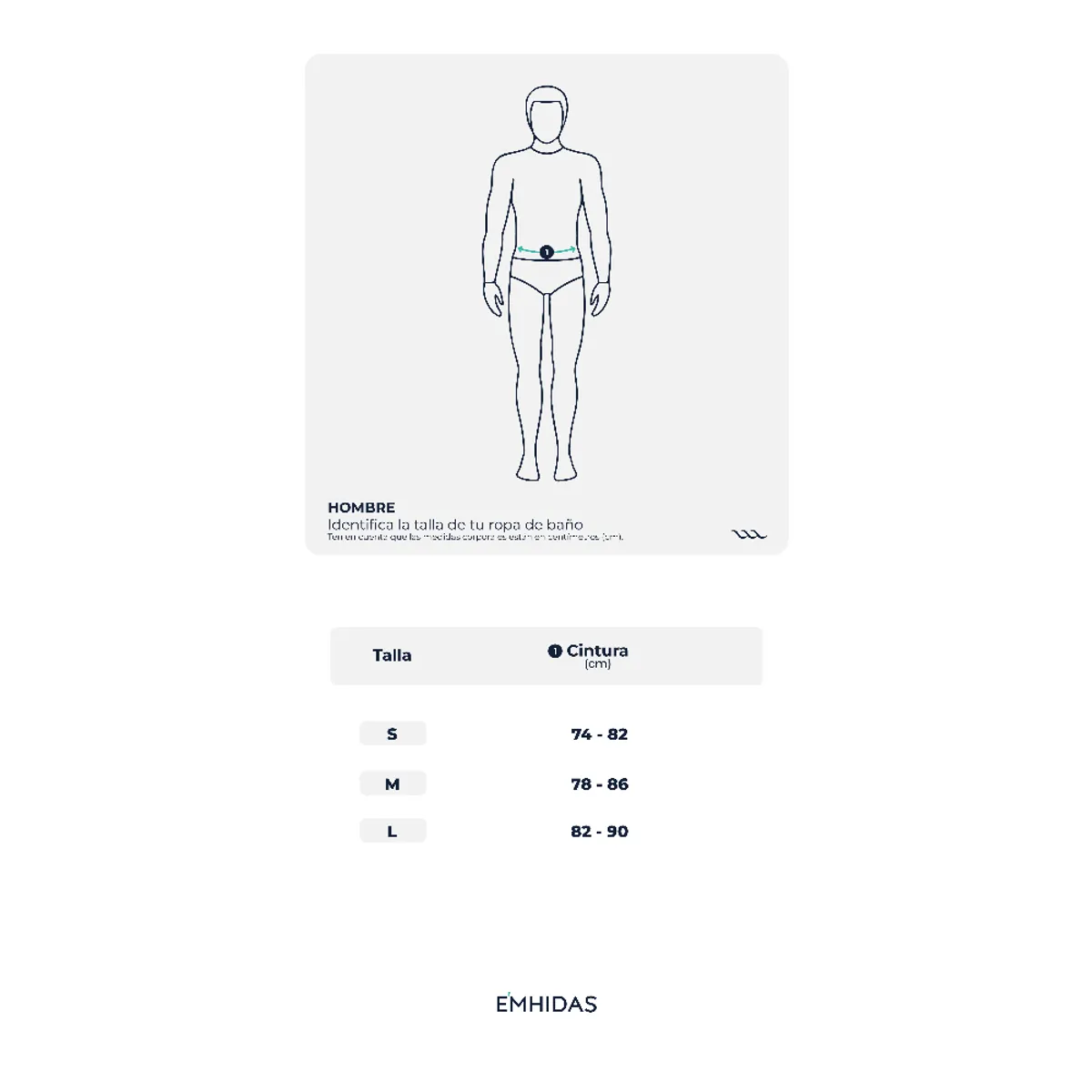 E'MHIDAS SWIMWEAR - Bañador Licrado Esencial