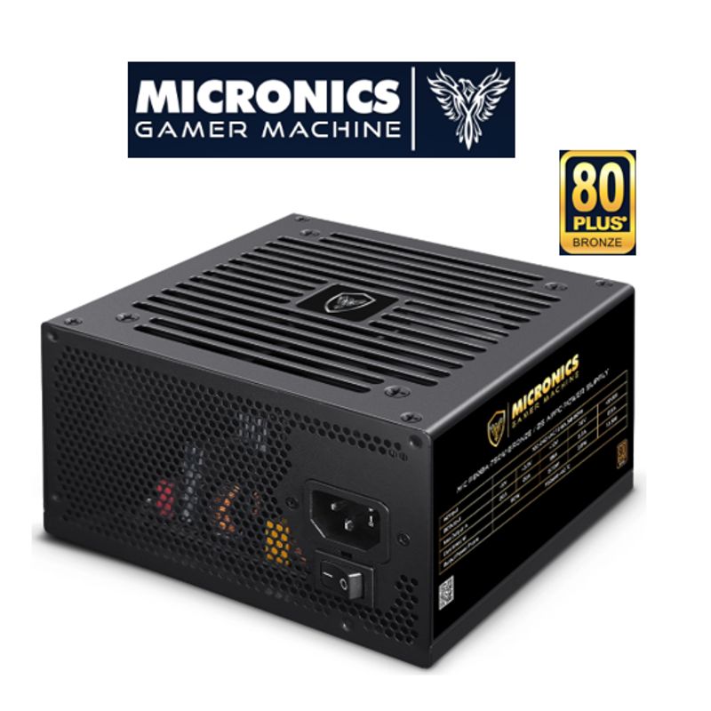 MICRONICS - Fuente de Poder  ATX MIC P80BA-750W APFC 80PLUS BRONZE MICRONICS