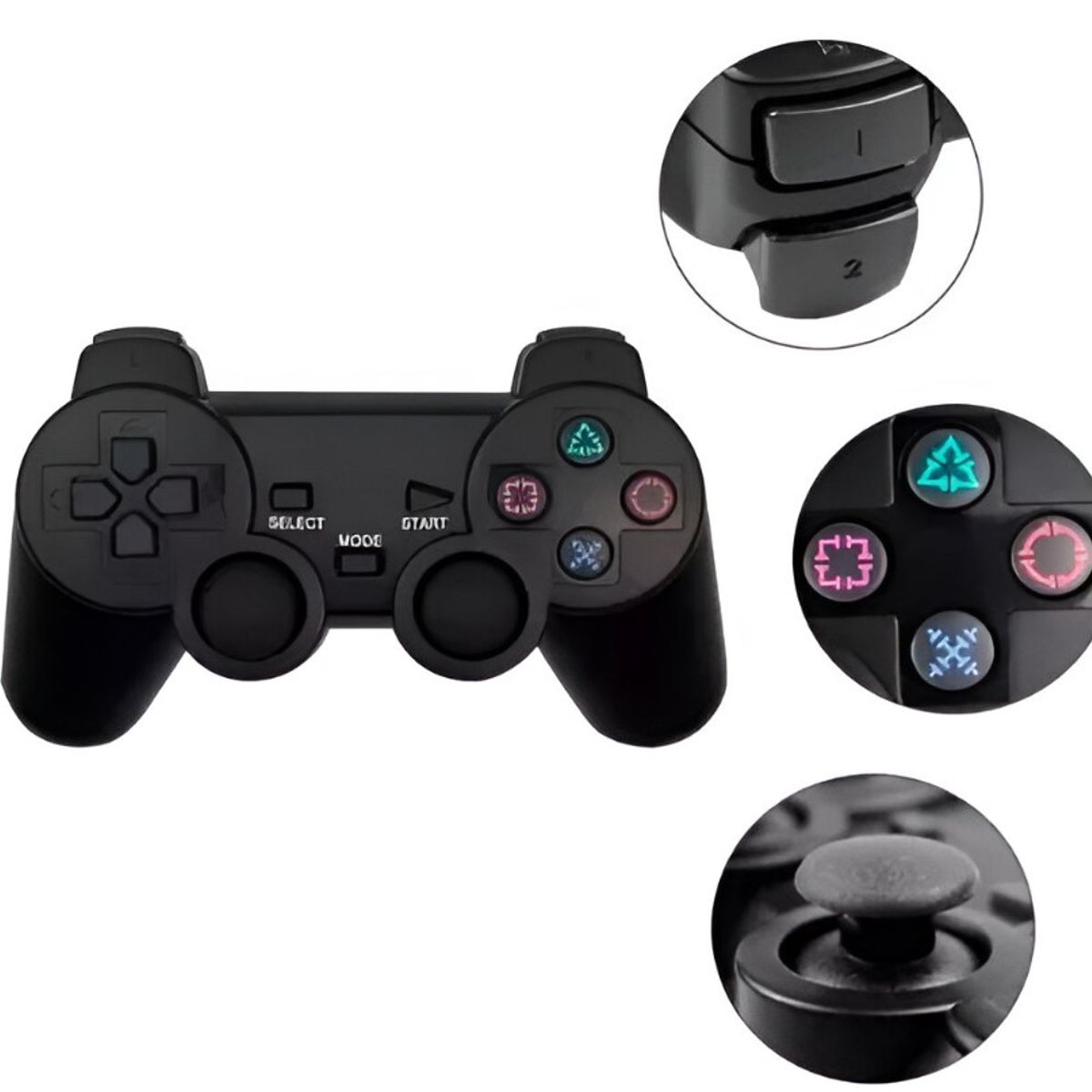 SEISA - Joystick Inalámbrico Recargable 6 En 1 Para Pc/ps2/ps3