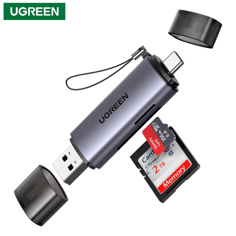 UGREEN - Adaptador Lector de Memorias Ugreen Micro SD TF 5Gbps