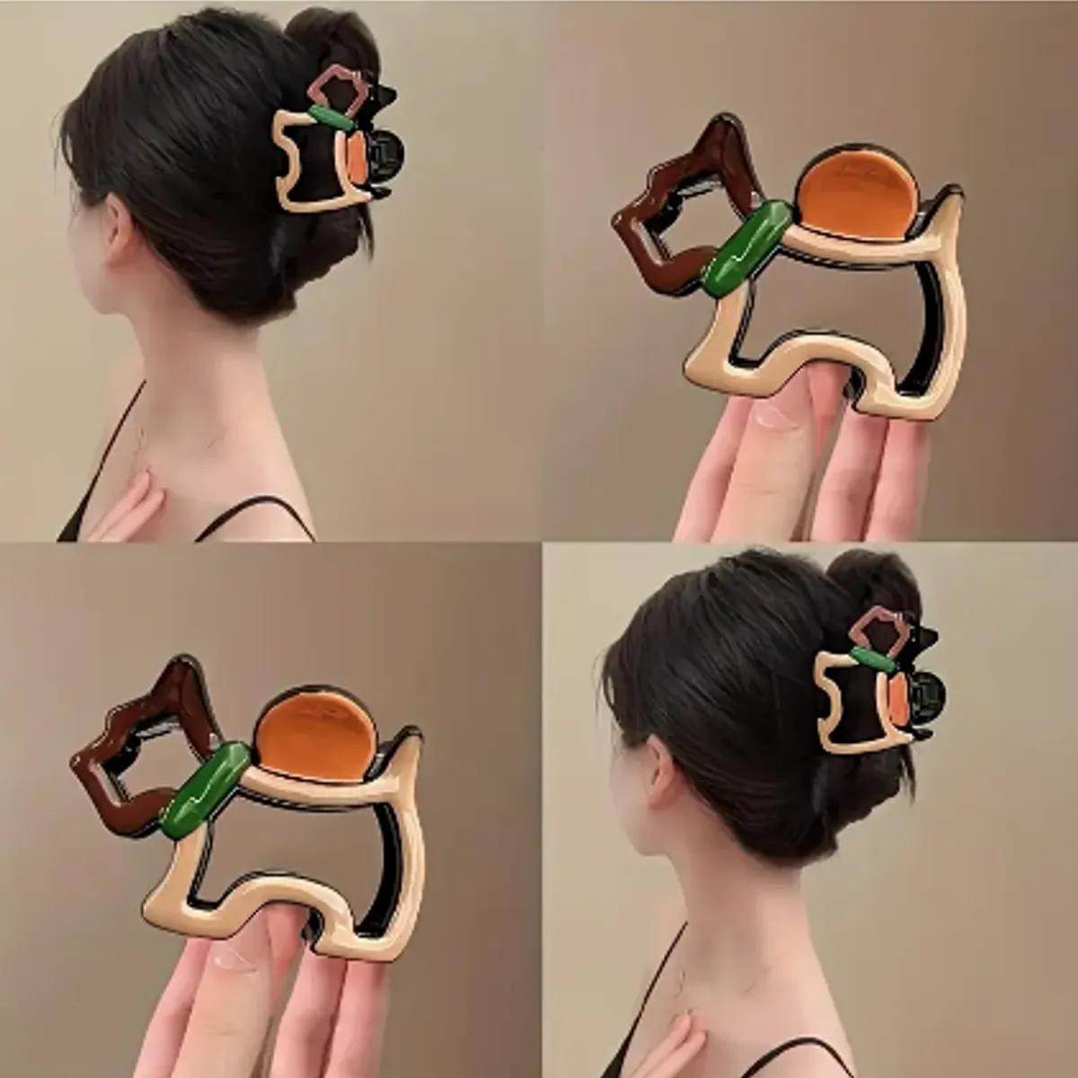 GENERICO - GANCHO DE PELO - DISEÑO PERRO MINIMALISTA