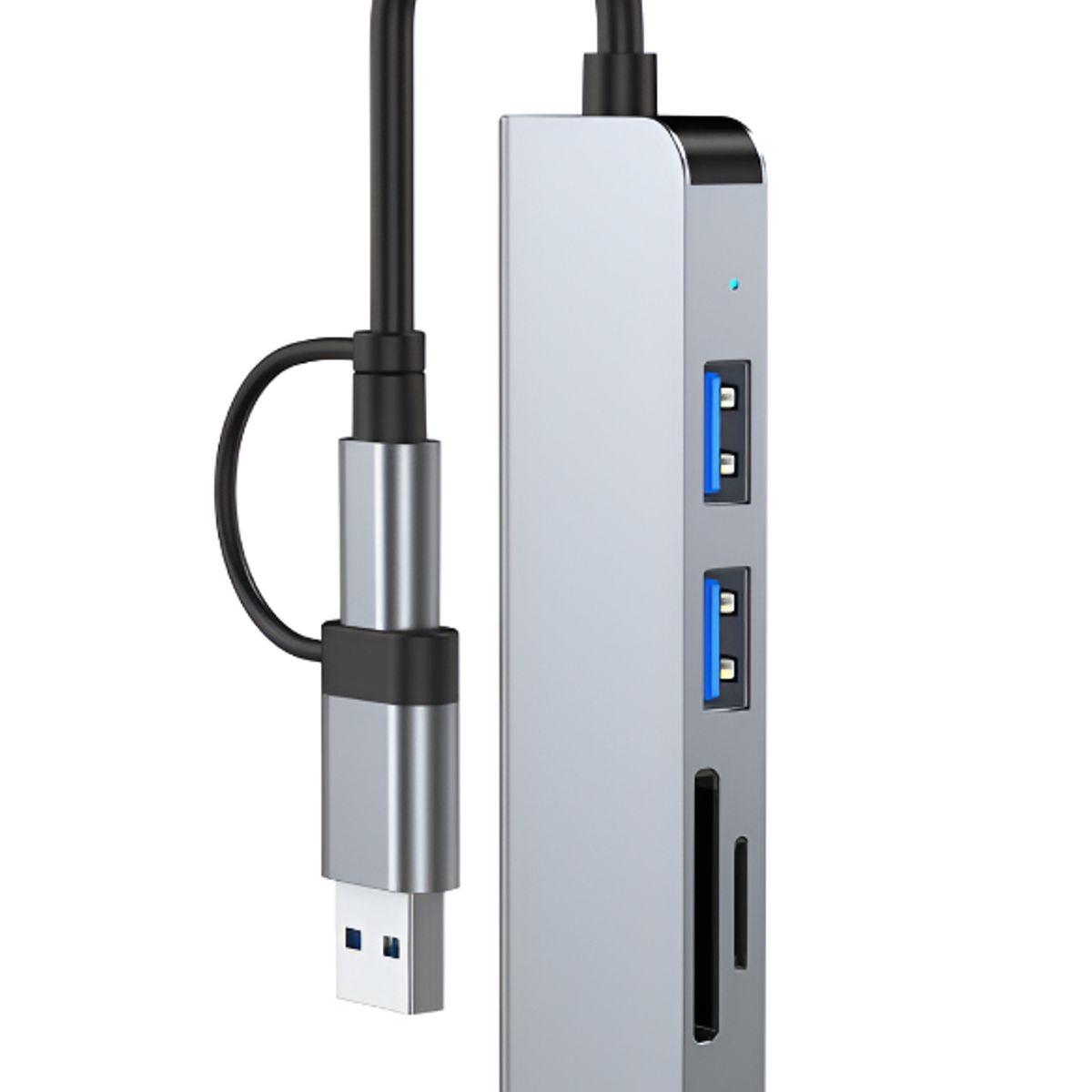 SEISA - Hub Tipo C y USB 5en1 - SD y microSD - Para Macbook y Windows - SEISA