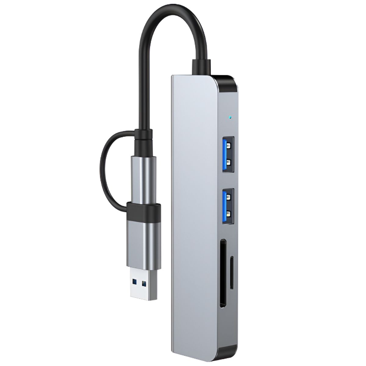 SEISA - Hub Tipo C y USB 5en1 - SD y microSD - Para Macbook y Windows - SEISA