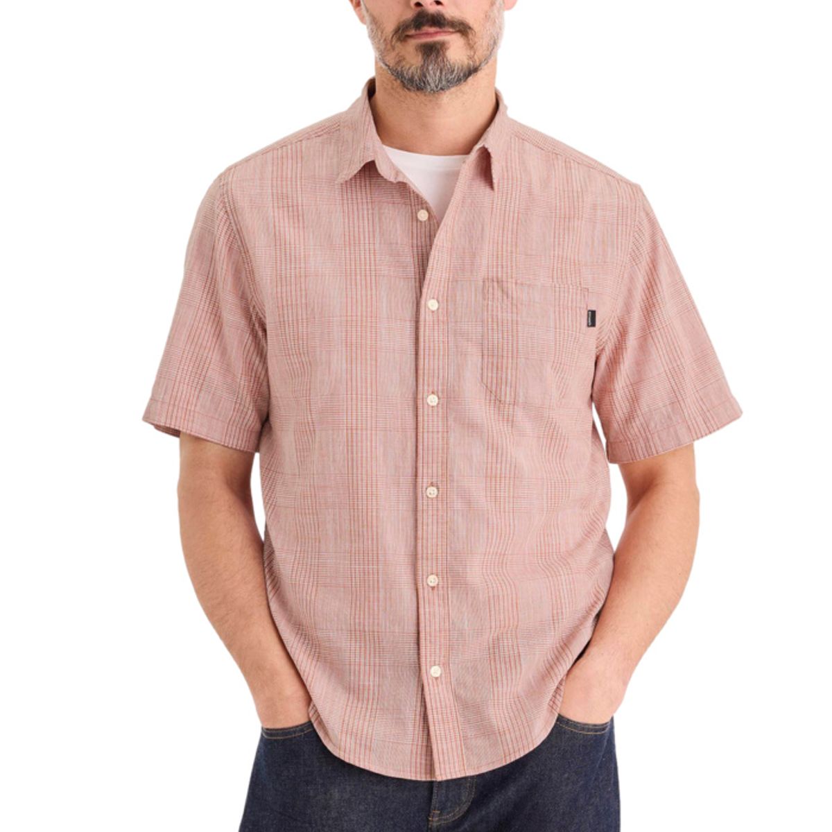 DOCKERS - Camisa Hombre Ultimate SS Regular Fit Rojo Dockers