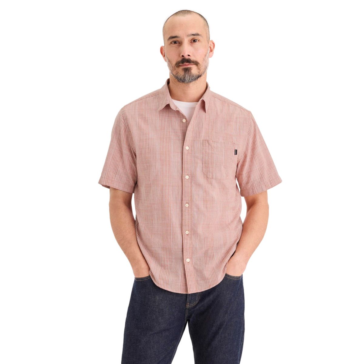 DOCKERS - Camisa Hombre Ultimate SS Regular Fit Rojo Dockers